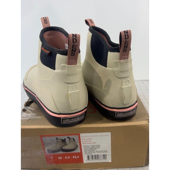 Grundens Women's Deck Boss 6" Ankle Boot Fog 60011 Plain Toe Non-Insulated NEW~~ - Picture 4 of 7